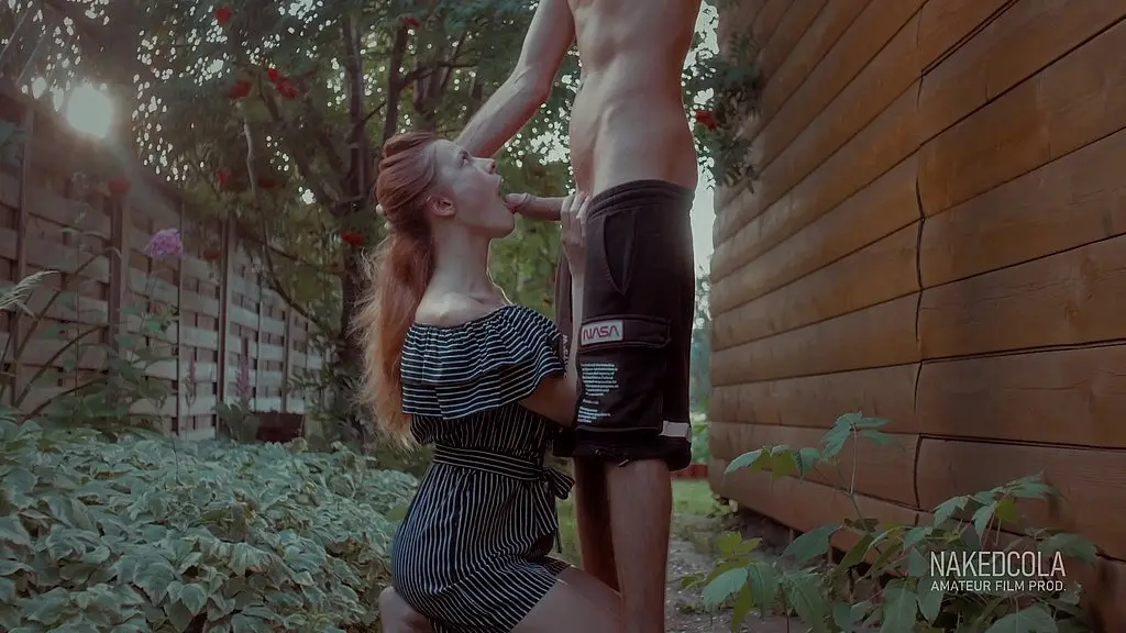 hope nobody saw her on her knees, deepthroating my cock - 4k