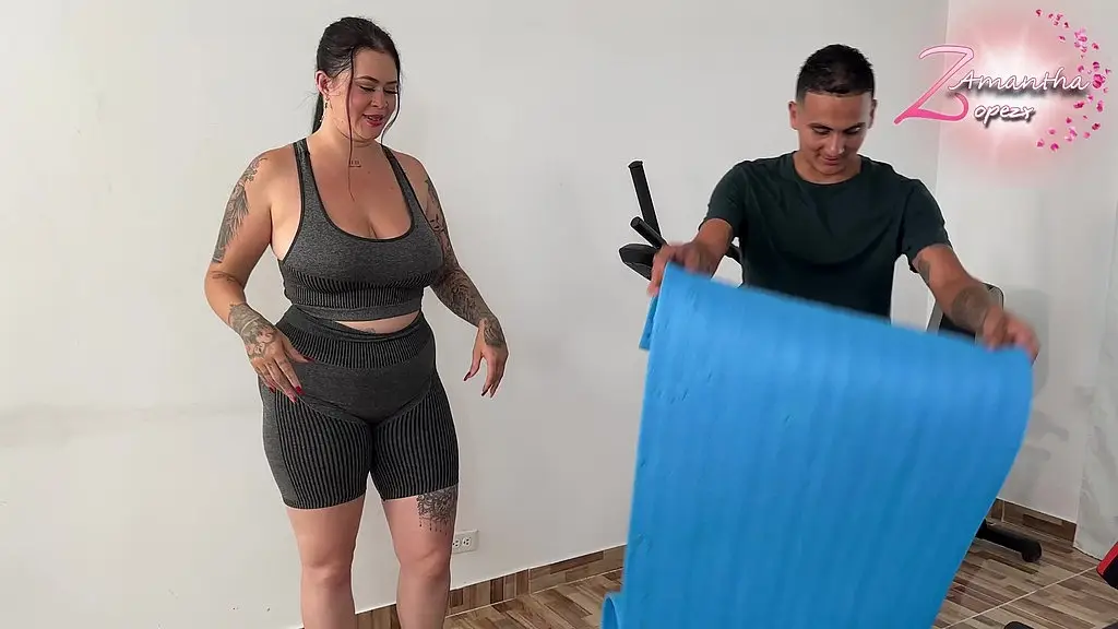home gym heat: fucking my hot personal trainer raw on the workout floor