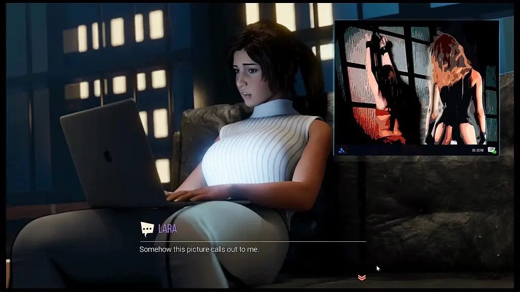 croft adventures [ hentai game parody ] ep.8 librarian caught doing bdsm slave online !