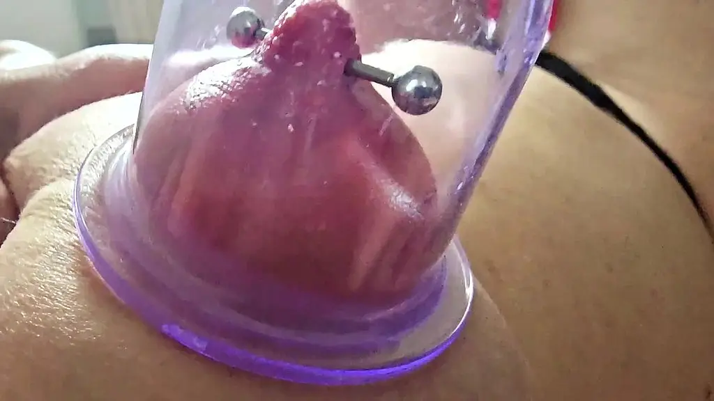 pumping suck hard my pierced nipples