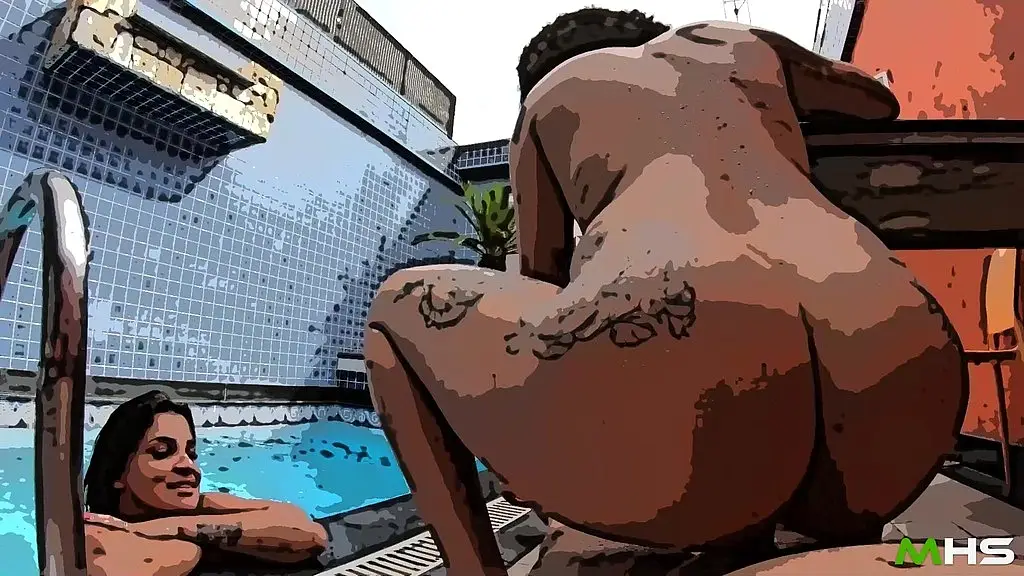 duas gostosas na piscina acabou em muito sexo e muito anal
