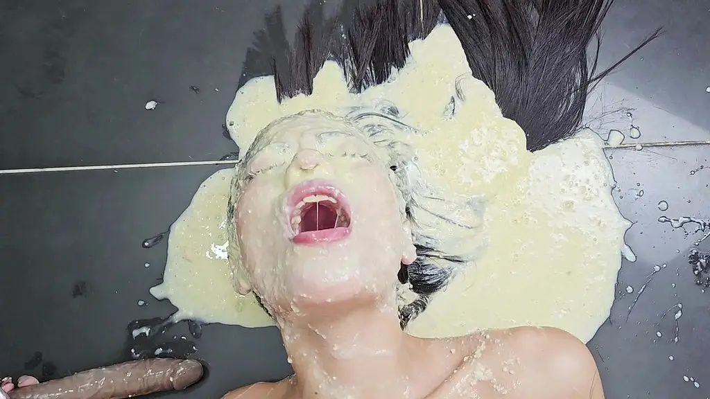 puke on face & vibrator on clit