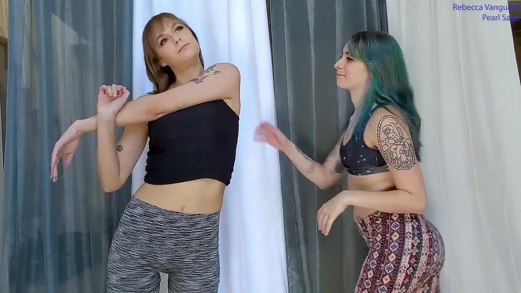 hairy teen lesbians share a huge dildo at the same time
