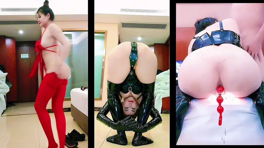 chinese girl/lingerie/leatherfetish/asian/pantyhose/chains