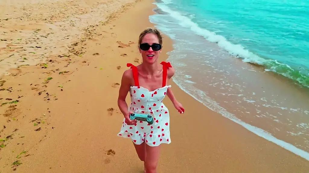 drone pov at nirvana beach in bulgaria sfw