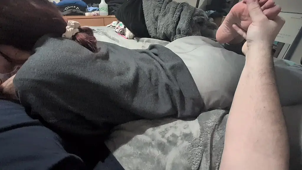 pov playing with redheads feet during blowjob