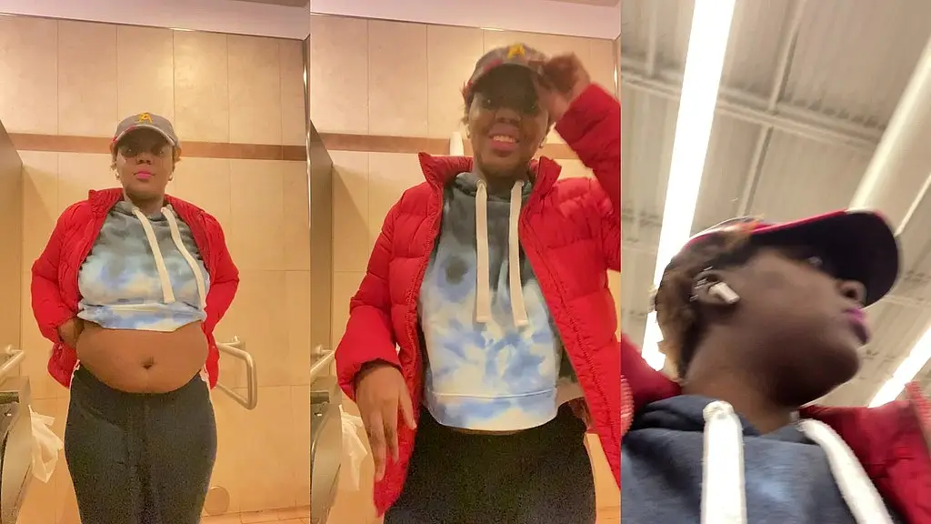 alliyah alecia in public bathroom