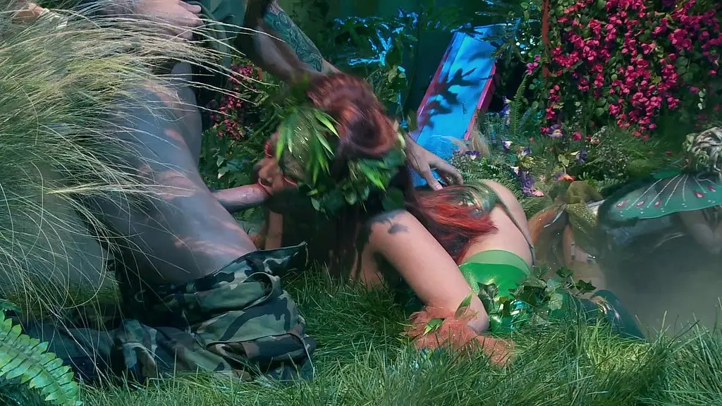 batfuck enters poison envys garden of lust and fucks his cock off