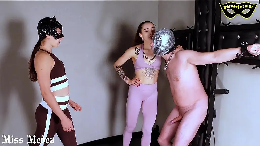 heavy ballbusting continues despite pleading