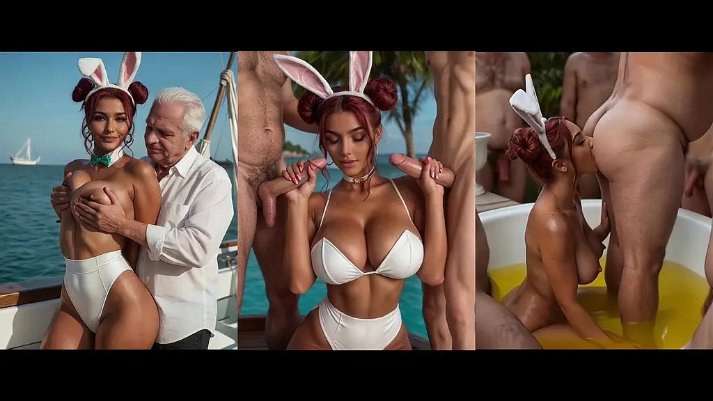 ruby dream - dubai yacht porta potty party [ai generated] oldje gangbang old and young rimming rimjob, ai porn