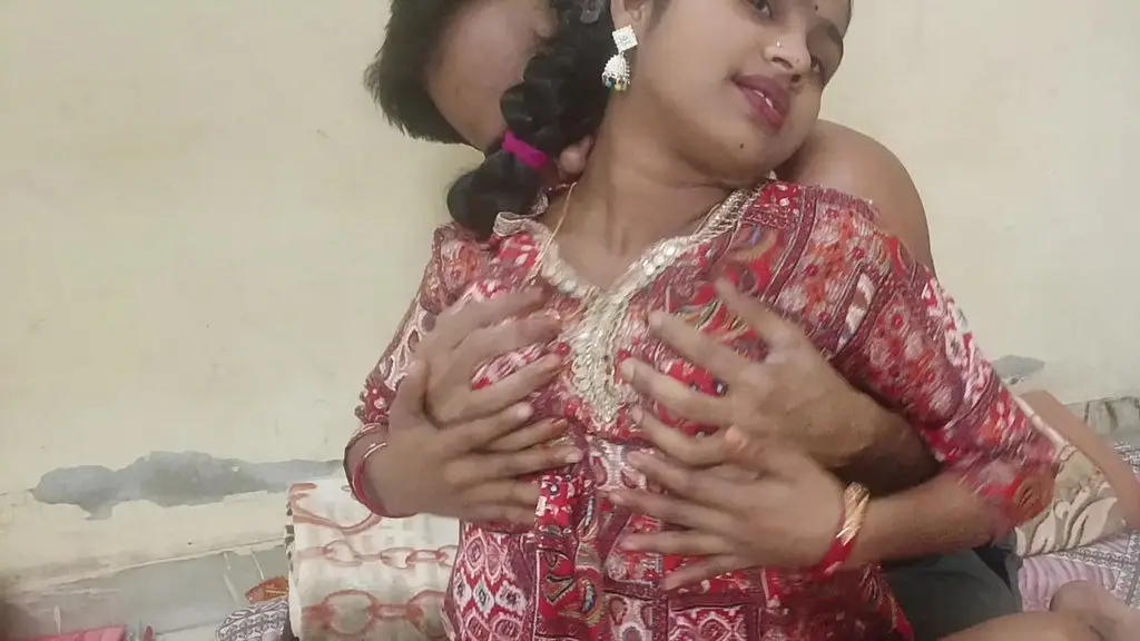 desi girlfriend boyfriend romantic reunion after few days, intimate moments in his room