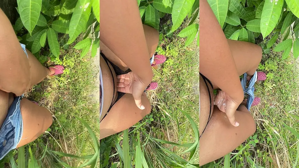 rica colombiana se frota el cono en el campo