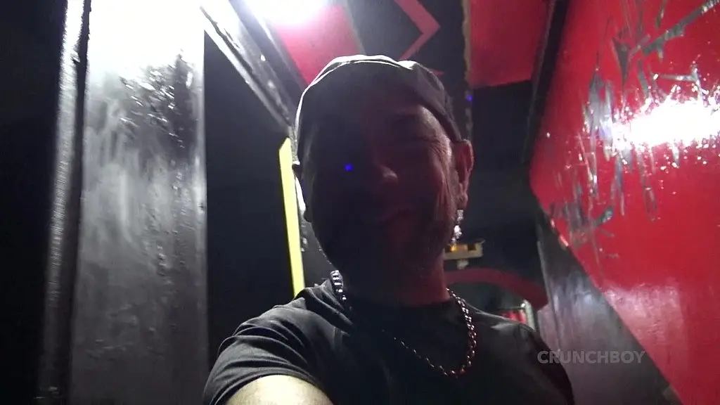 bareback video with spasnih boy in leather outfits in backroom