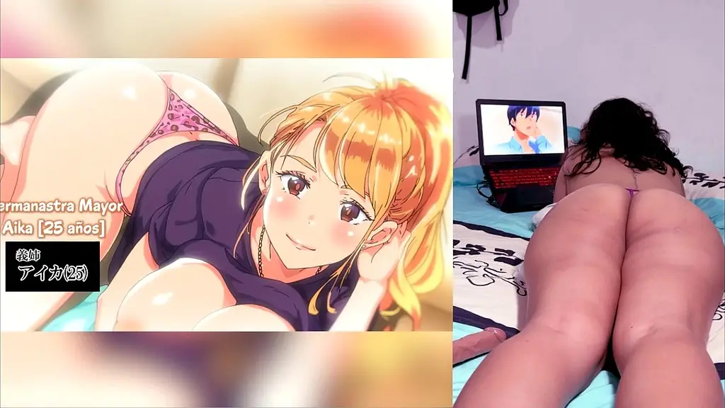 reaccionando a hentai de hermanastra tetona con culo jugoso, psd me encanto