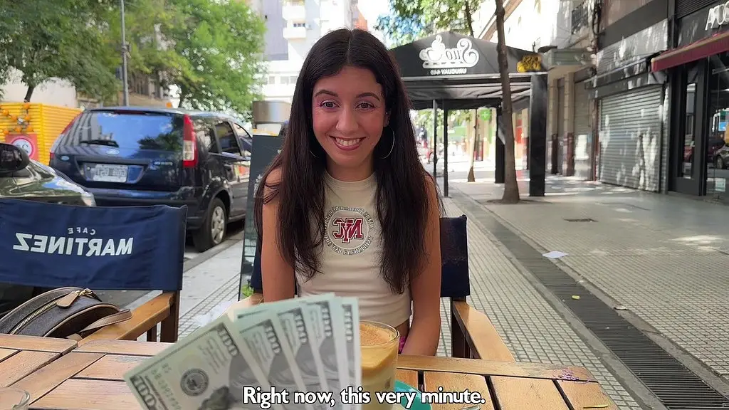 i bought a student s panties in a public cafe and she offered to fuck me