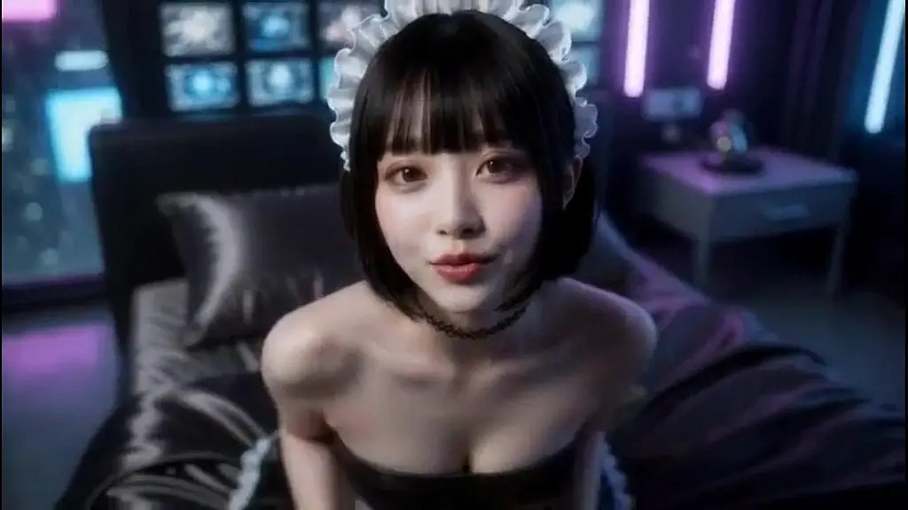 just a girl alone in her room, ai animation