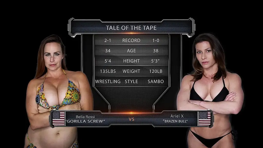 ariel x vs bella rossi female wrestling