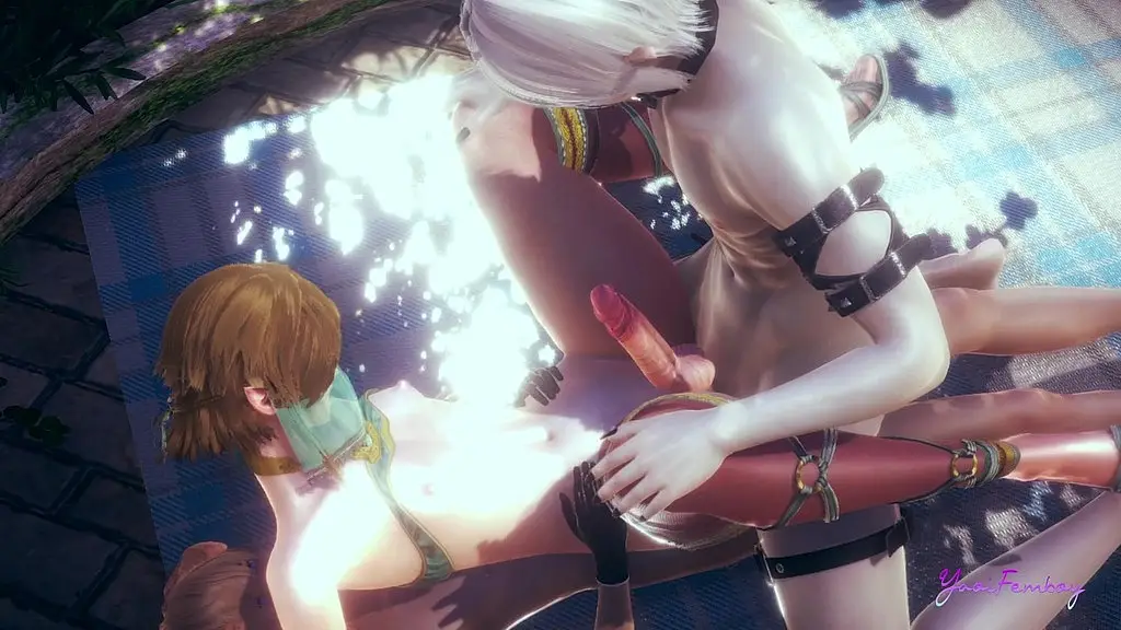 zelda yaoi femboy - link double penetration threesome (uncensored) - japanese asian manga anime game porn sissy gay