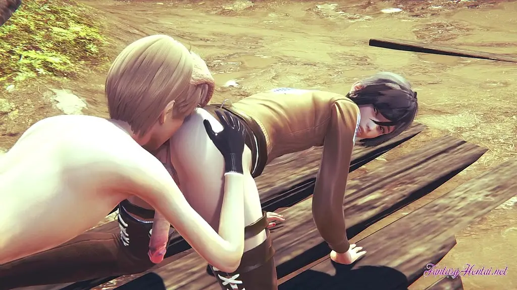 shingeki no kyojin yaoi femboy - eren annalingus