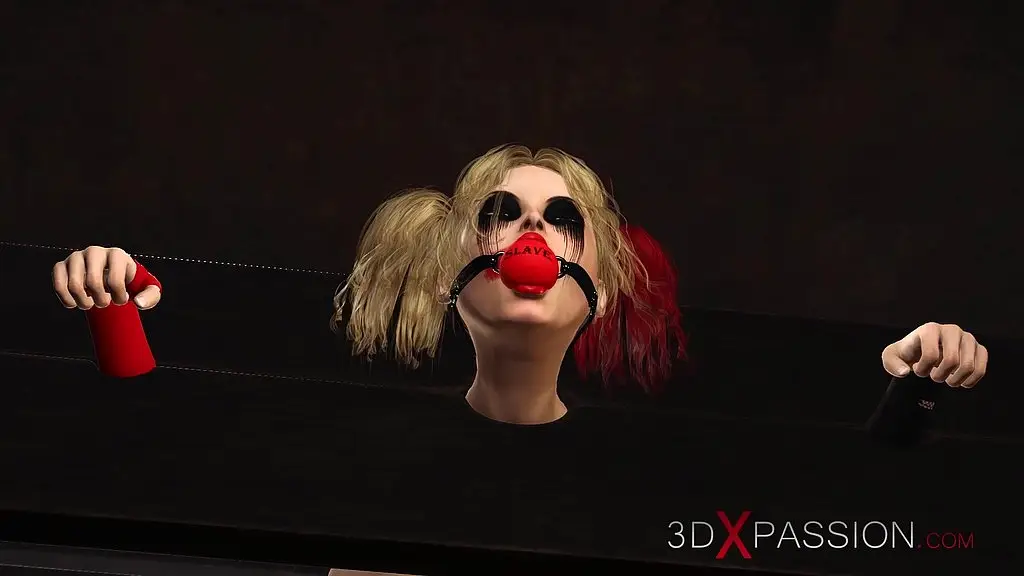 hardcore dickgirl bangs hard a sexy harley quinn in the basement