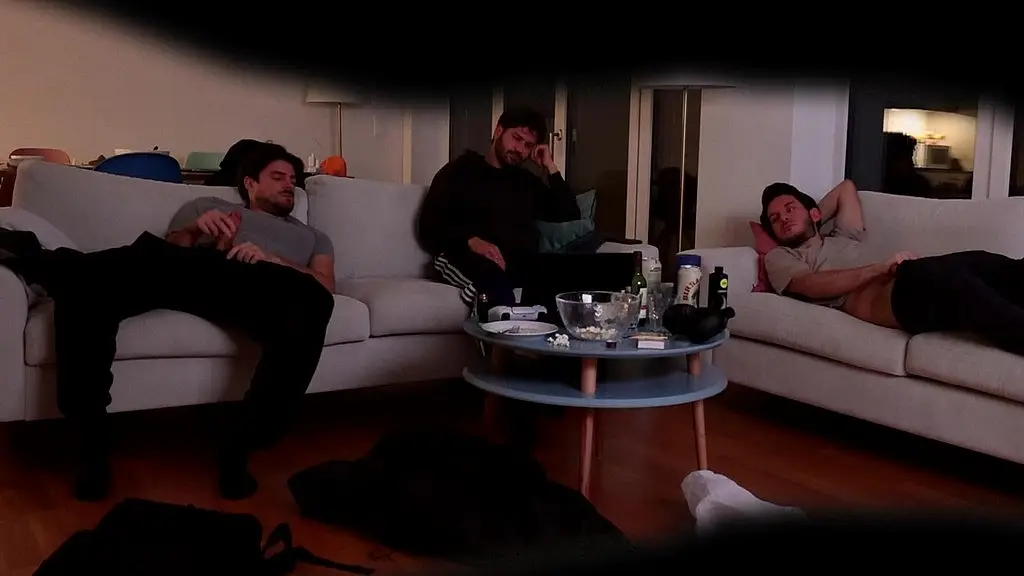 straight friend jerks off with gay couple - real amateur