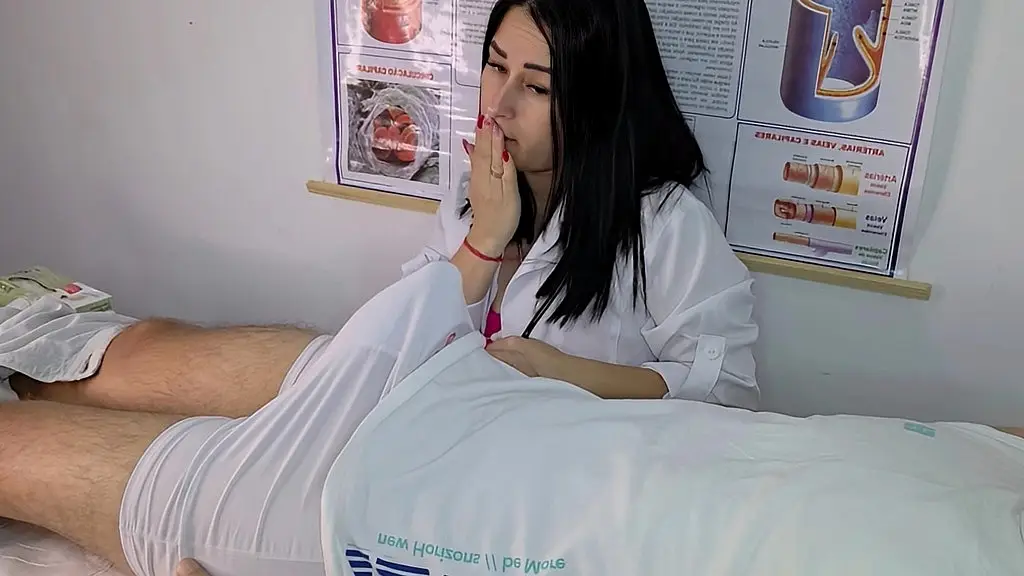 the attractive nurse was surprised by the patient
