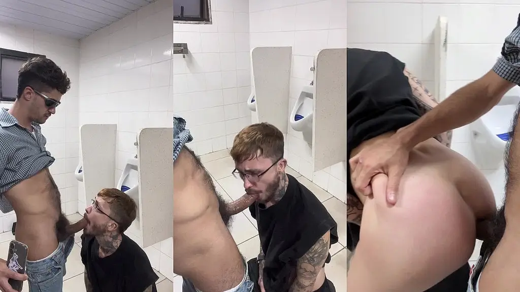taking raw hairy dick in the bathroom