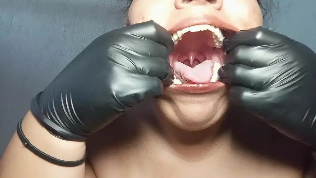 latex gloves mouth play
