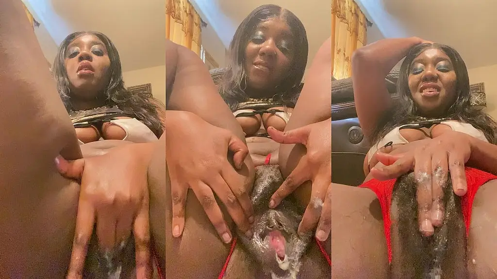 solo nasty horny ebony finding her gspot
