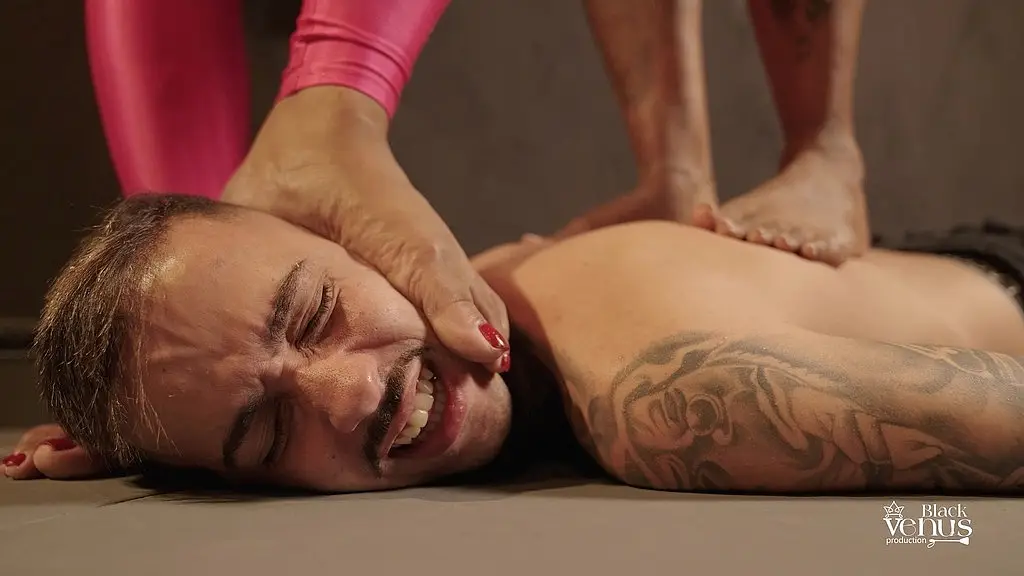 pt2 - garage workout turned brutal: we caught our stalker and crushed him under our feet in a hardcore trampling session