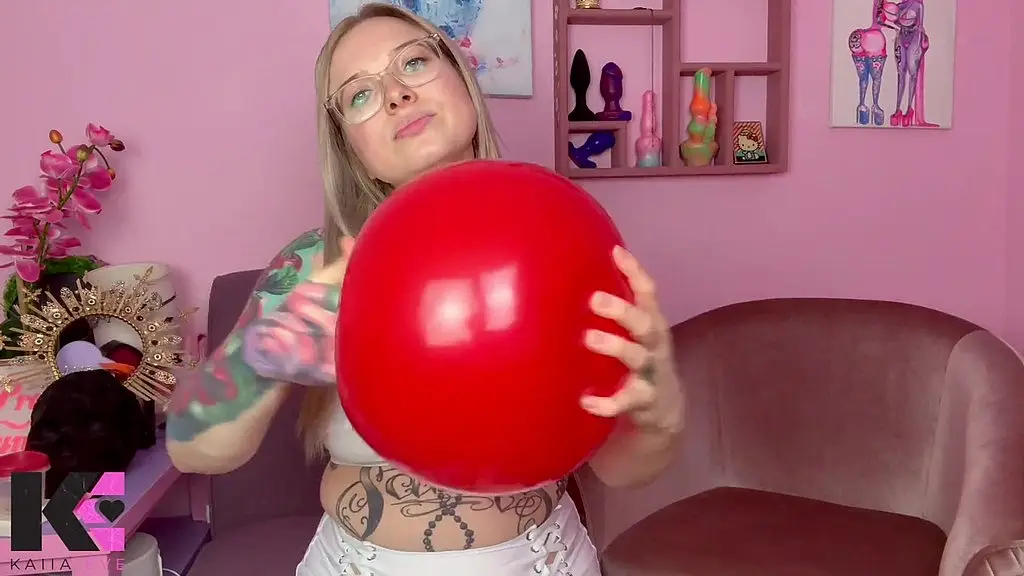 squeeze to pop balloon tease