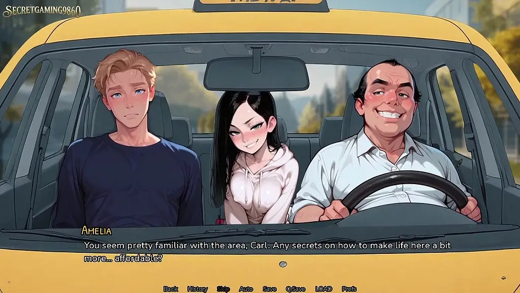 slut wife teasing her hard nipples to the taxi driver - our quiet temptation (part 02) developed by sinful valley adventures - 3d porn game