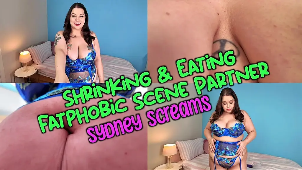 shrinking & eating fatphobic scene partner - you show up for a shoot with sydney screams not realizing she s fat only to insult her so she shrinks, torments and eats you - shrinking pov, gts vore