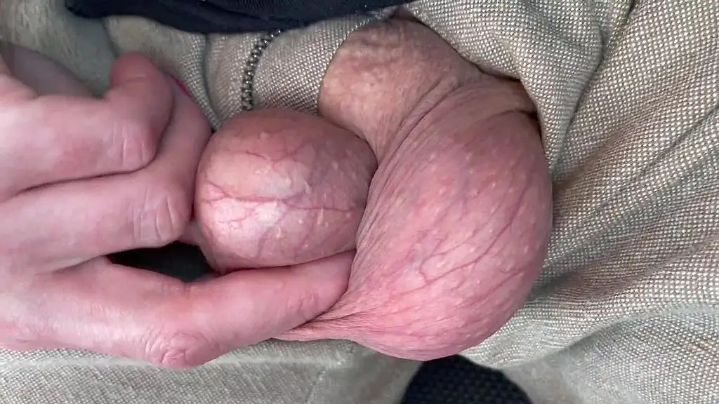 balls fetish playing by my hand during he drive car on highway