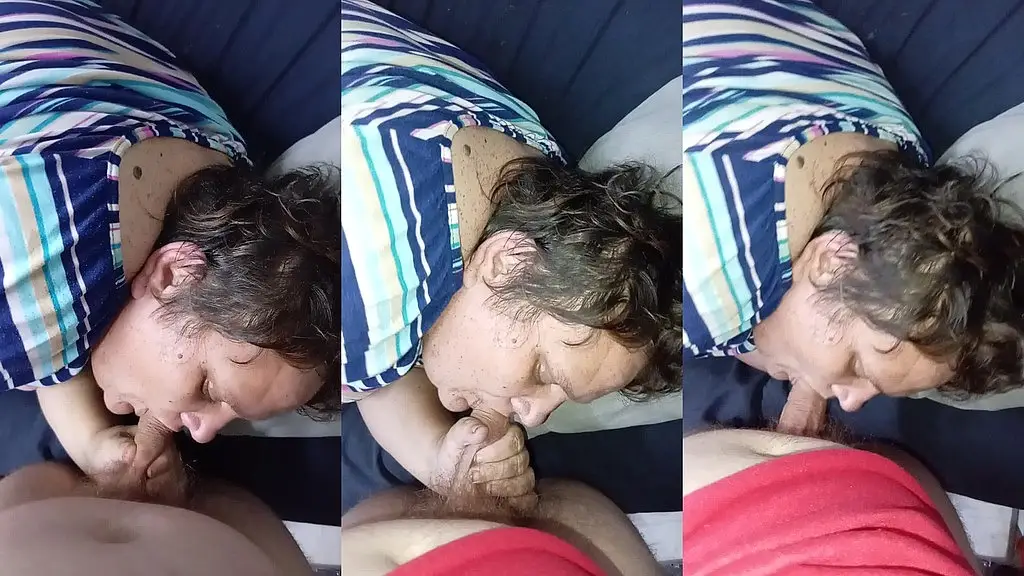 stepmom gives step son blowjob good sucking session