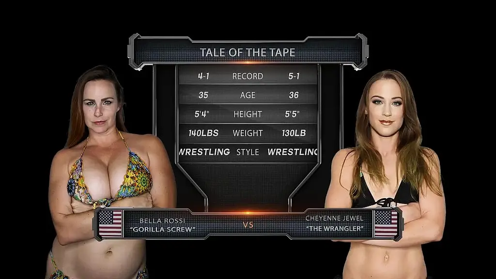 bella rossi vs cheyenne jewel female wrestling