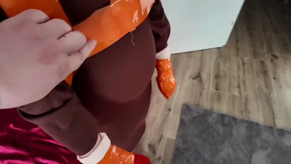 tape bondage, spanking and nipple clamps play