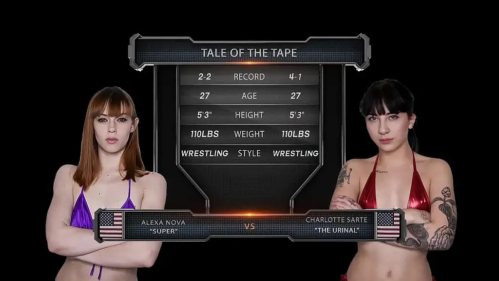 alexa nova vs charlotte sartre female wrestling