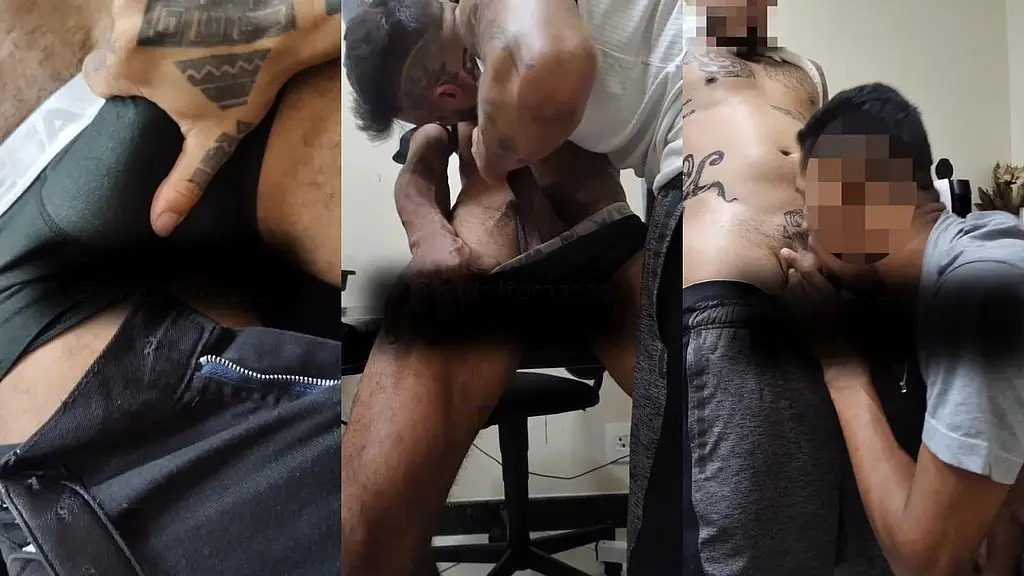 cliente negro alto queria tatuar na virilha