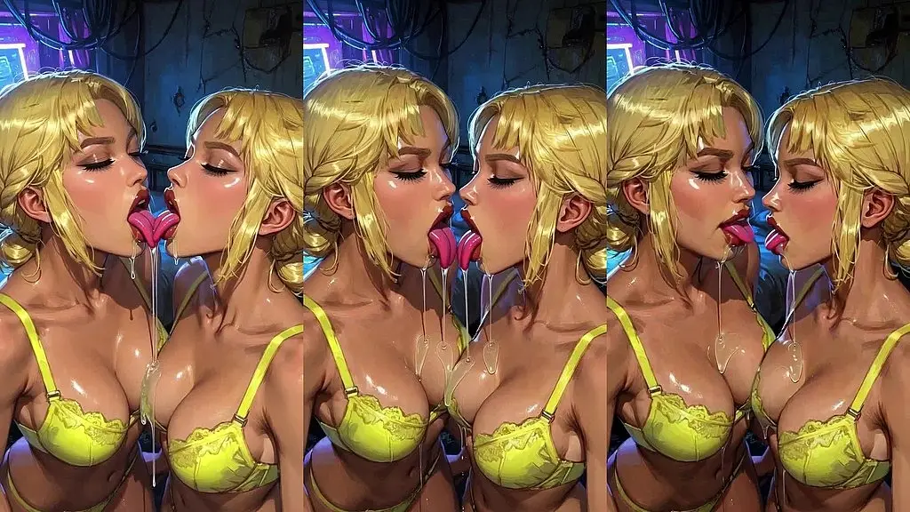 30sec ai animation: beautiful women kissing