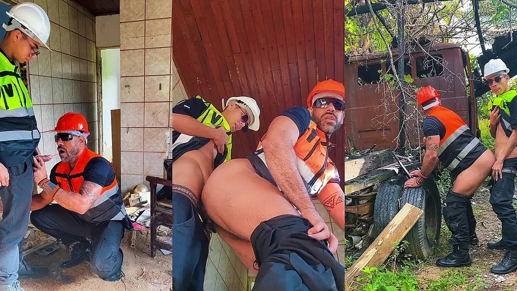 amigo de cu e rola. dois trabalhadores fardados fudendo num casarao abandonado depois do trampo