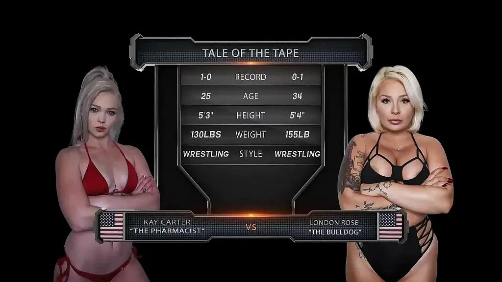 london rose vs kay carter female wrestling