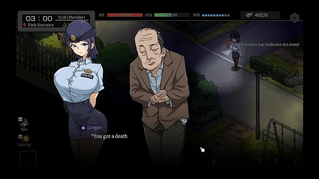 female police officer virgin turns into a pervert [ hardcore hentai game ] ep.3 police woman pee and masturbate in public park !