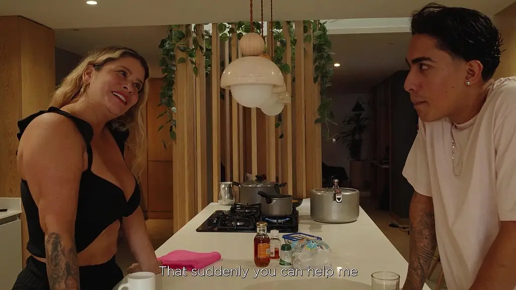 a busty milf asks her stepson s friend for some sperm to fill her wrinkles