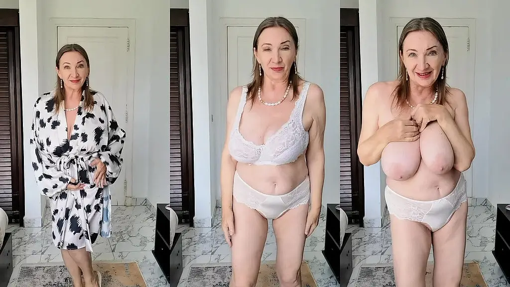 white lace and hige mature tits