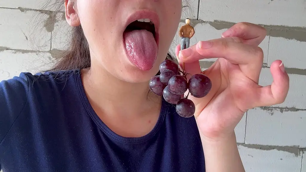 giantess plays with a tiny man before humiliating him