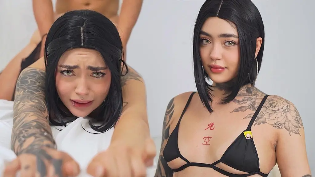 goth latina teen filled with cum