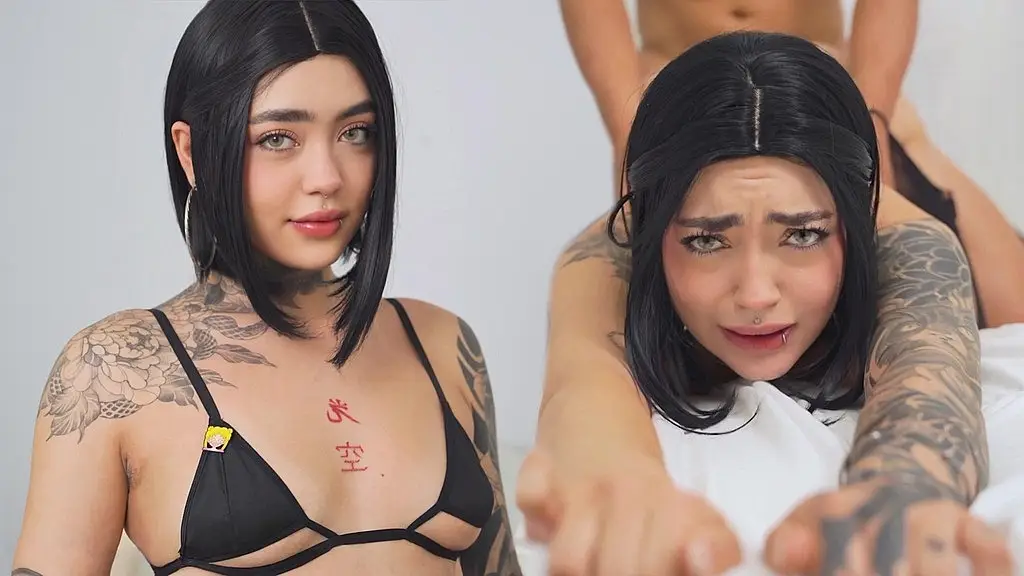 goth latina teen filled with cum