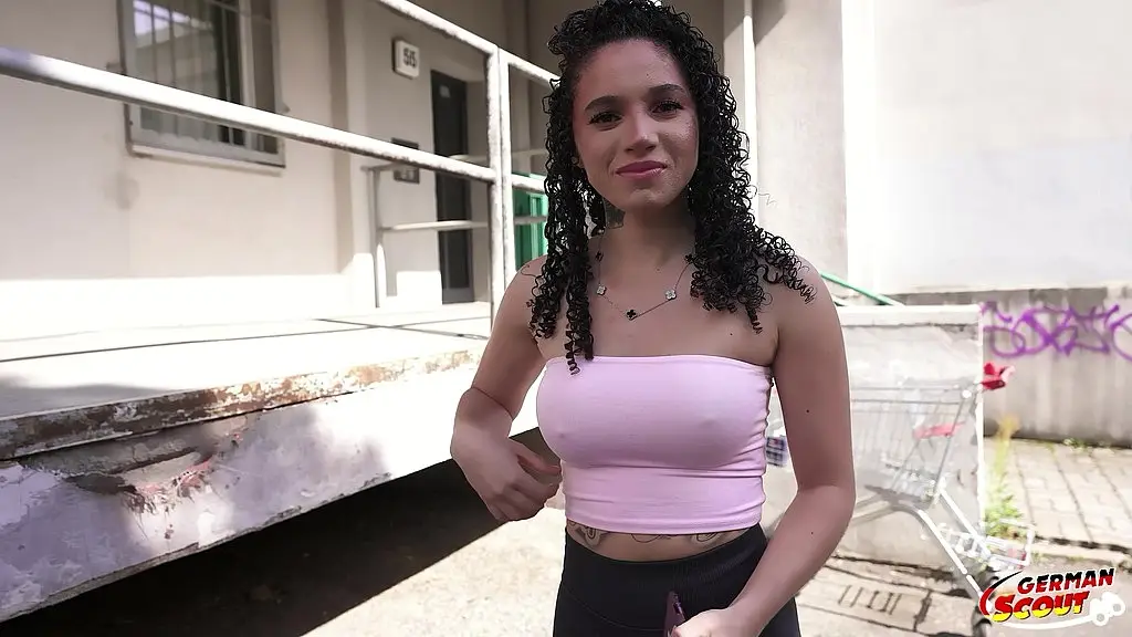 german scout - latina bruno santos with fit body and round ass pick up for casting fuck