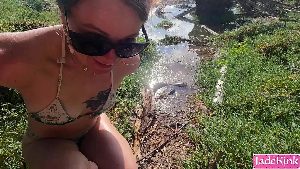 dirty couple fucking in beach corner - horny slut treatment
